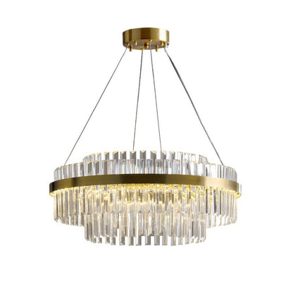 Élégant lustre en cristal de luxe