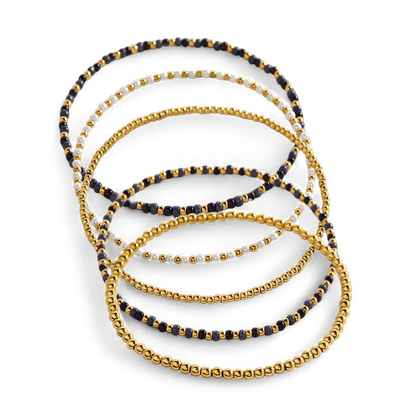Weather the Storm Beaded Bracelet Stacking Set