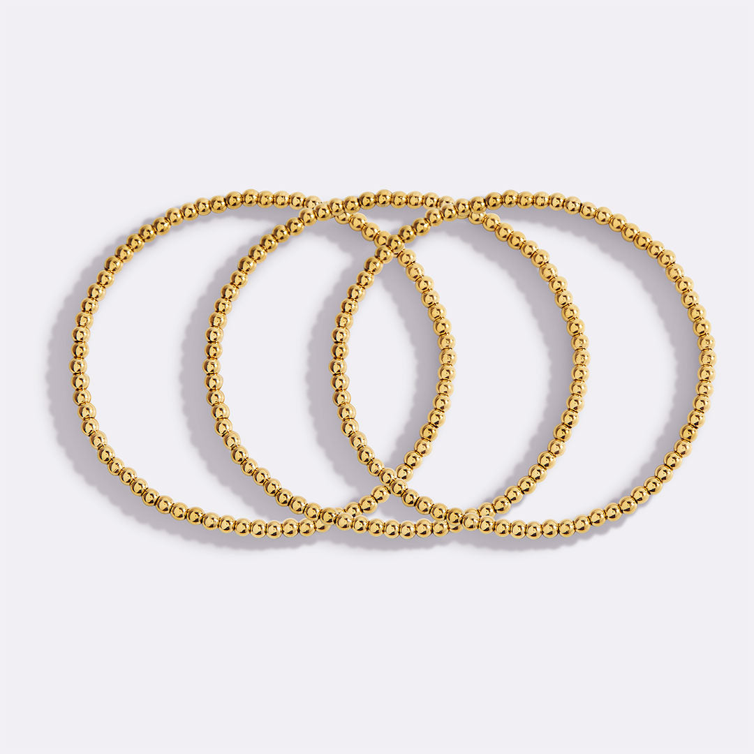 3mm Beaded Bracelet Stacking Set