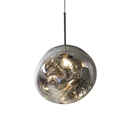 Lustre à Pendule en Verre Fumé pour une Éclairage Élégant et Modulaire