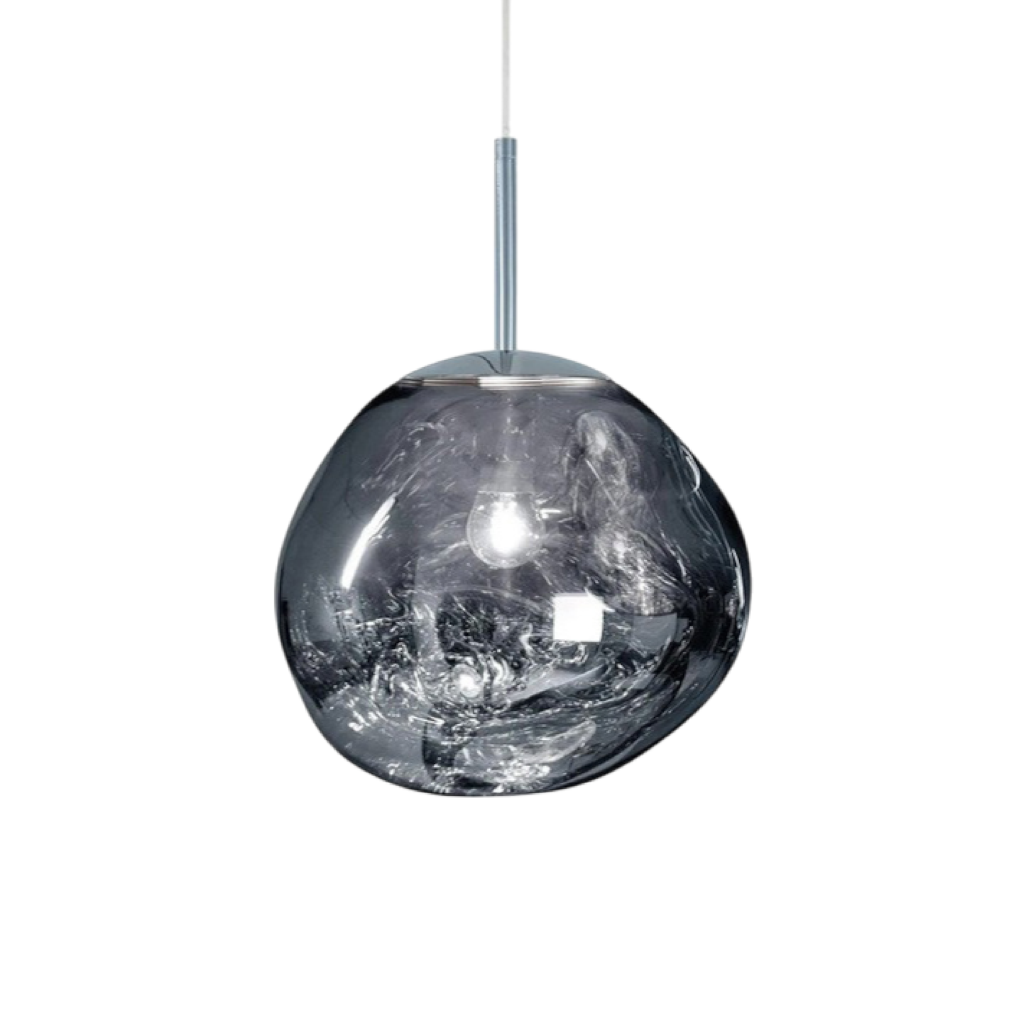 Lustre à Pendule en Verre Fumé pour une Éclairage Élégant et Modulaire