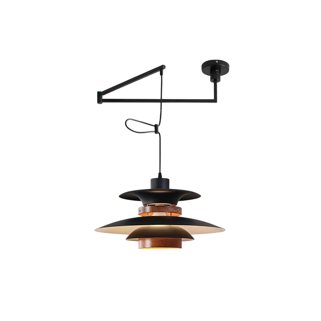 Lustre à bras articulé Merado, éclairage suspendu élégant pour une ambiance moderne