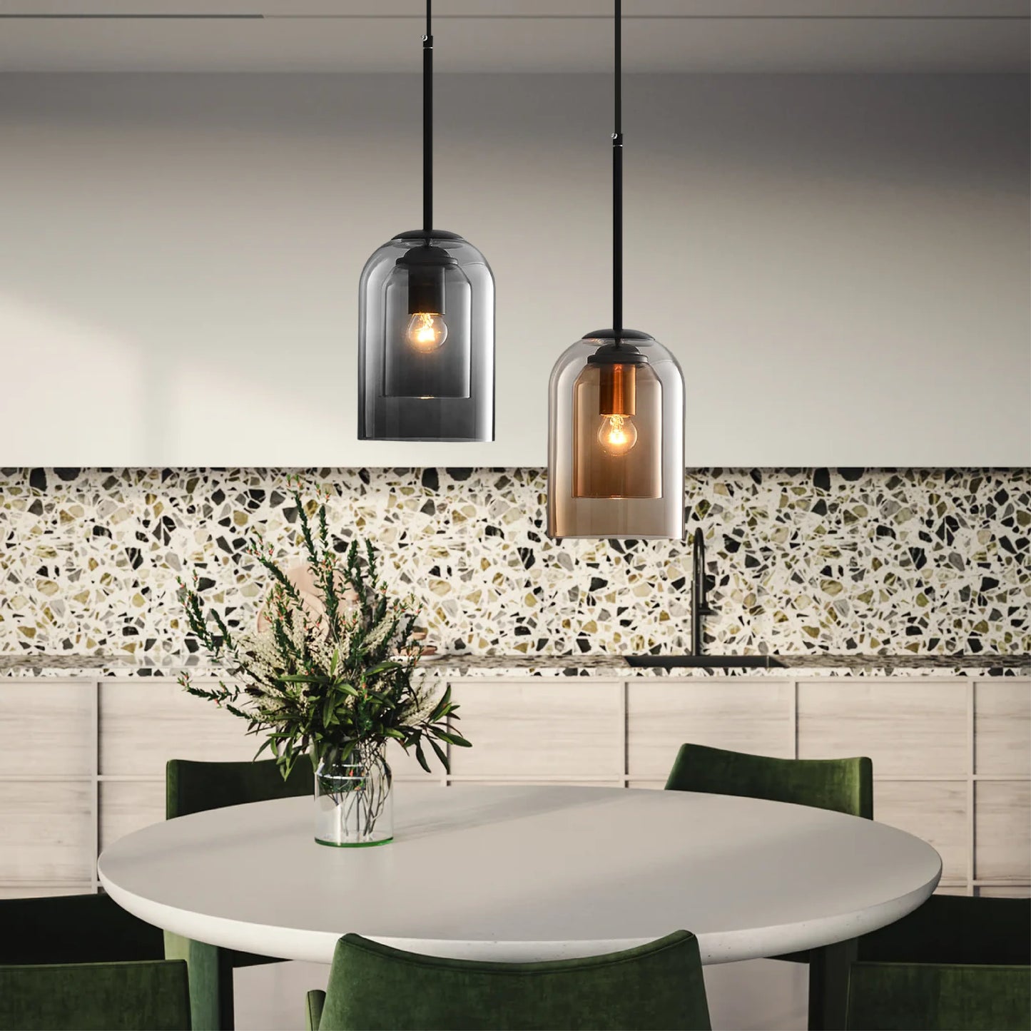 Jani's Elegant Glass Pendant Light for Stylish Home Decor