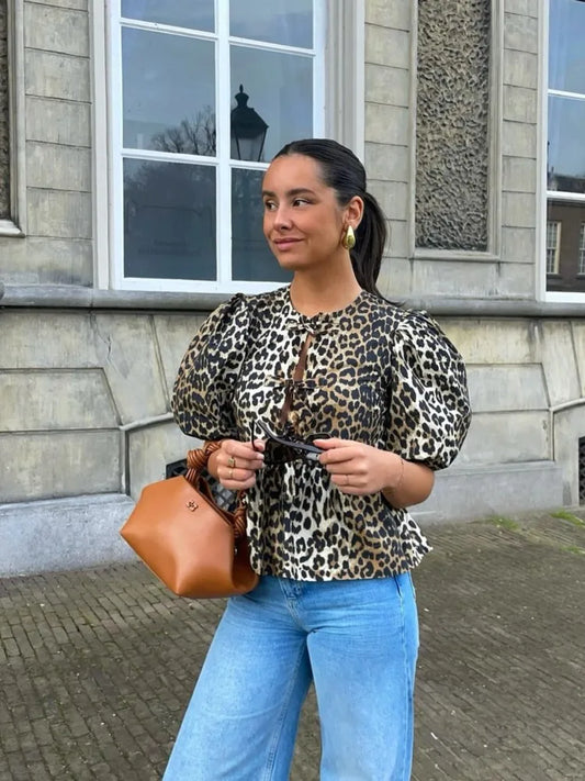 Lena | Leopard top