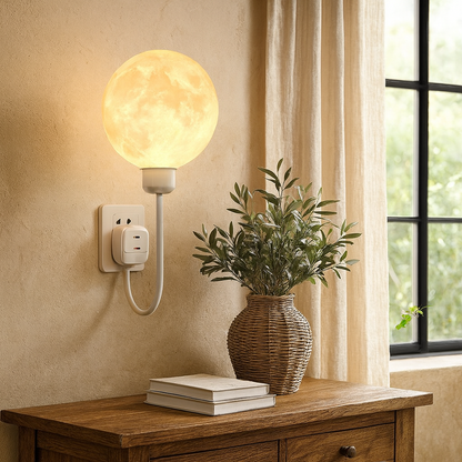 Lámpara de Pared con Luna de encendido y apagado Plug-in