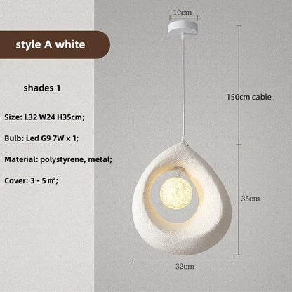Circular Wabi-Sabi Pendant Light