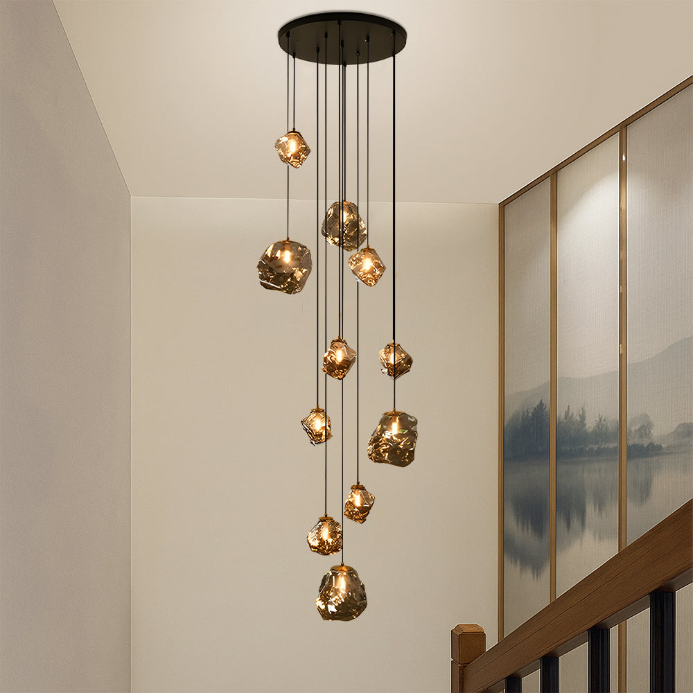 Élégant lustre de escalier Nordic Villa pour une ambiance raffinée