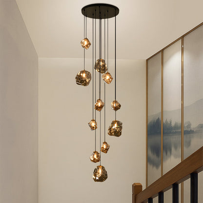 Nordic Villa Staircase Chandelier – Elegant Nordic Design for Hallways