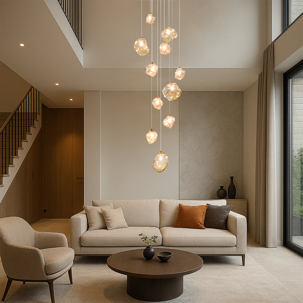Nordic Villa Staircase Chandelier – Elegant Nordic Design for Hallways