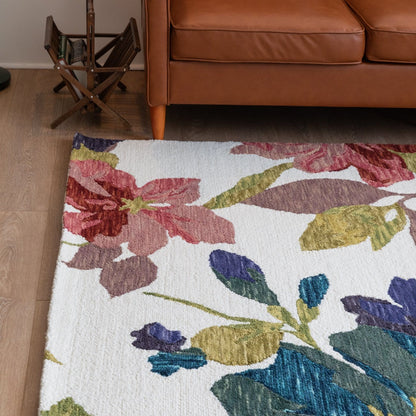 Vibrant Flower of Color Area Rug