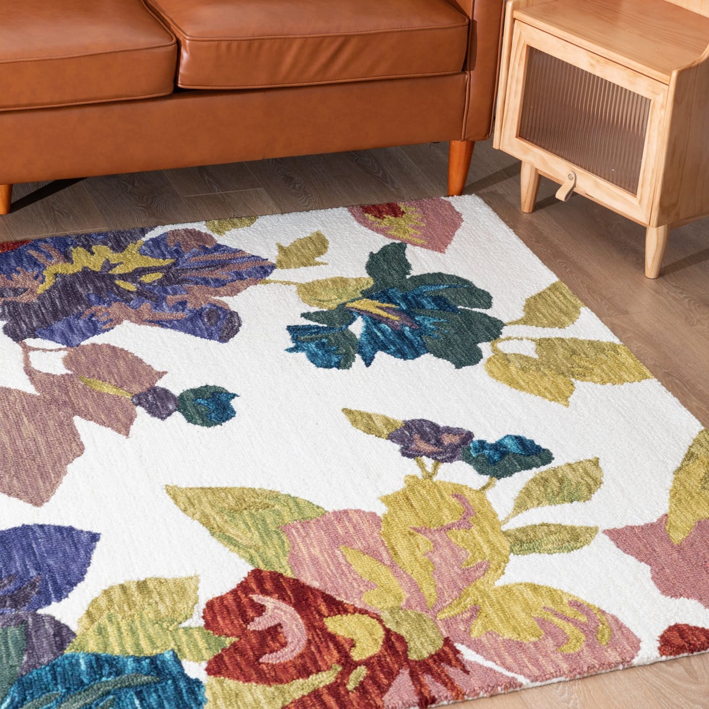 Vibrant Flower of Color Area Rug