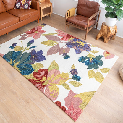 Vibrant Flower of Color Area Rug
