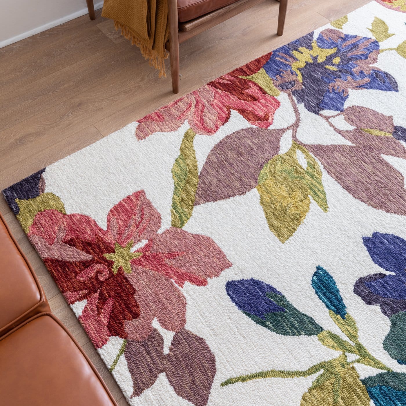 Vibrant Flower of Color Area Rug