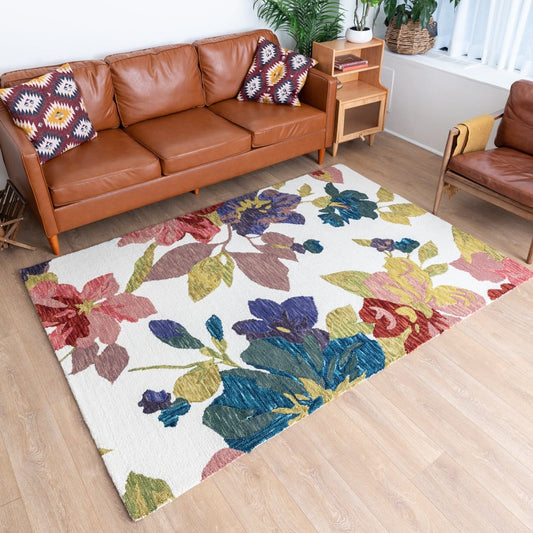 Vibrant Flower of Color Area Rug