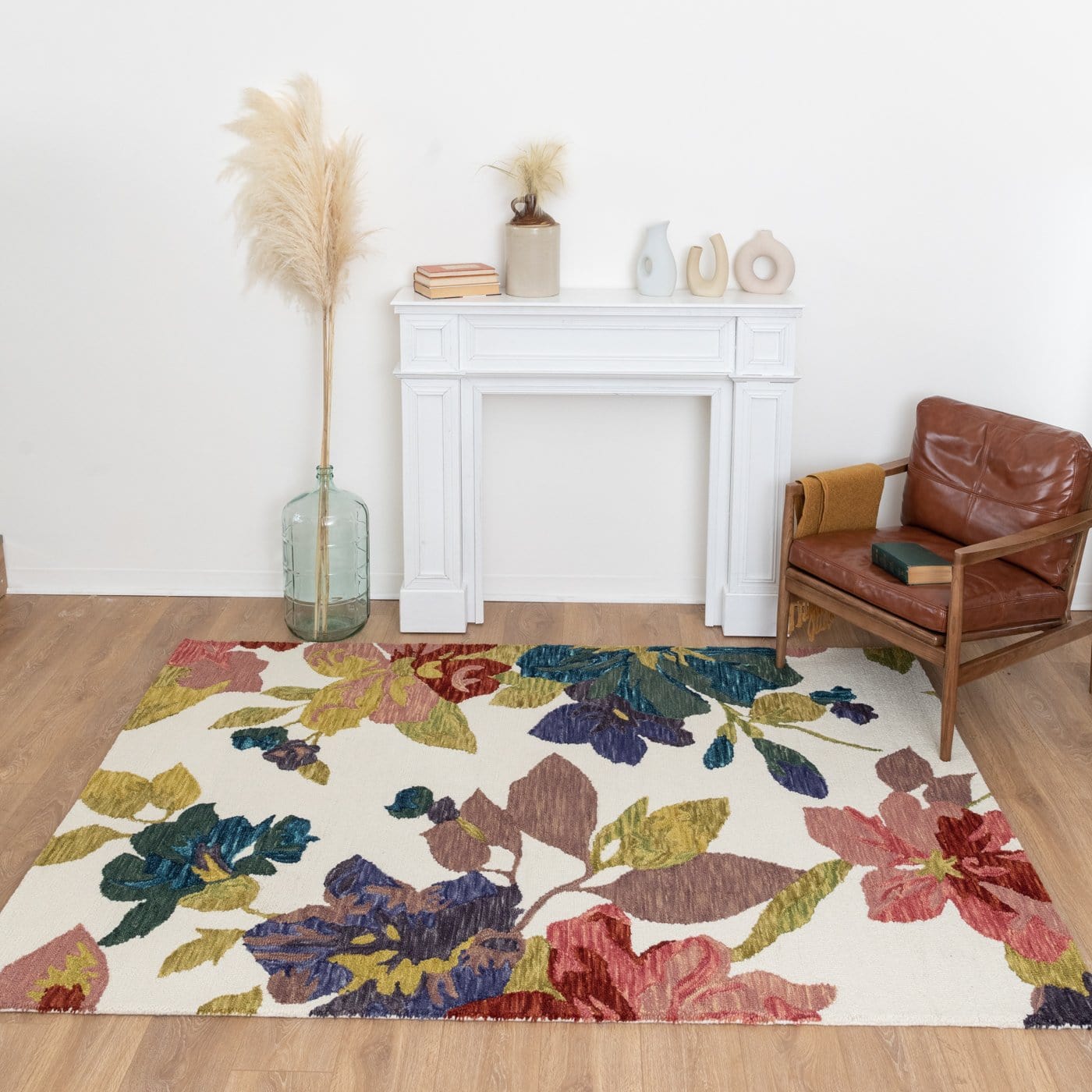 Vibrant Flower of Color Area Rug