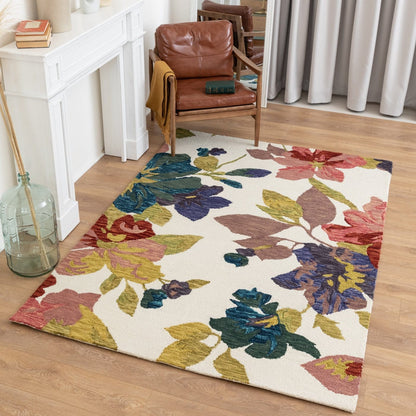Vibrant Flower of Color Area Rug