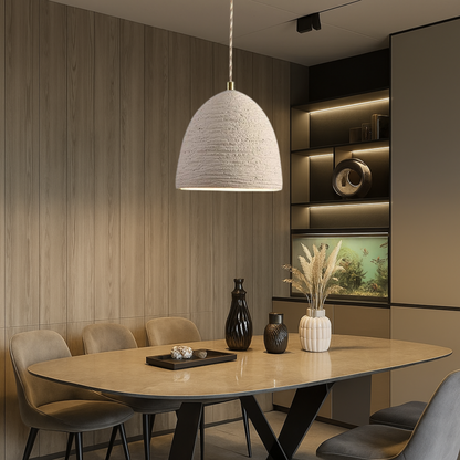 Lustre suspendu en ciment élégant pour un éclairage moderne