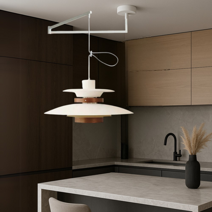 Lustre à bras articulé Merado, éclairage suspendu élégant pour une ambiance moderne