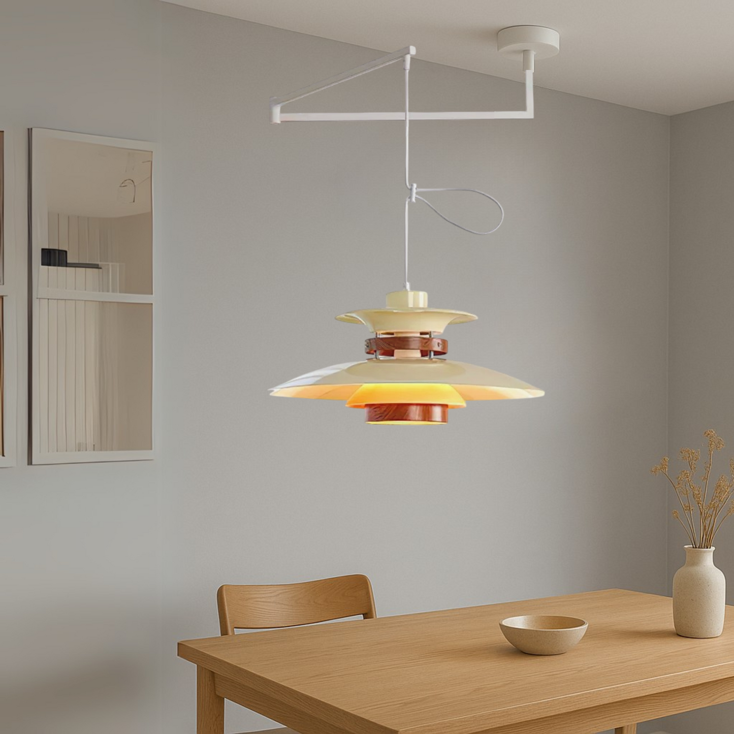 Lustre à bras articulé Merado, éclairage suspendu élégant pour une ambiance moderne