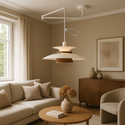 Lustre à bras articulé Merado, éclairage suspendu élégant pour une ambiance moderne