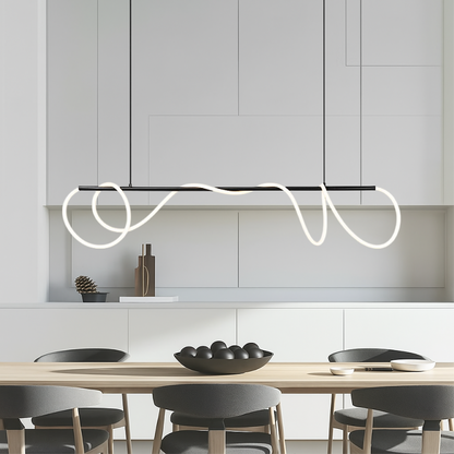 Lampa wisząca liniowa do stołu kuchennego — nowoczesny design i jasne oświetlenie