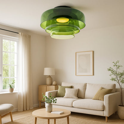 Nordic Bauhaus elegante mehrschichtige Pendelleuchte aus Glas