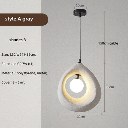 Circular Wabi-Sabi Pendant Light
