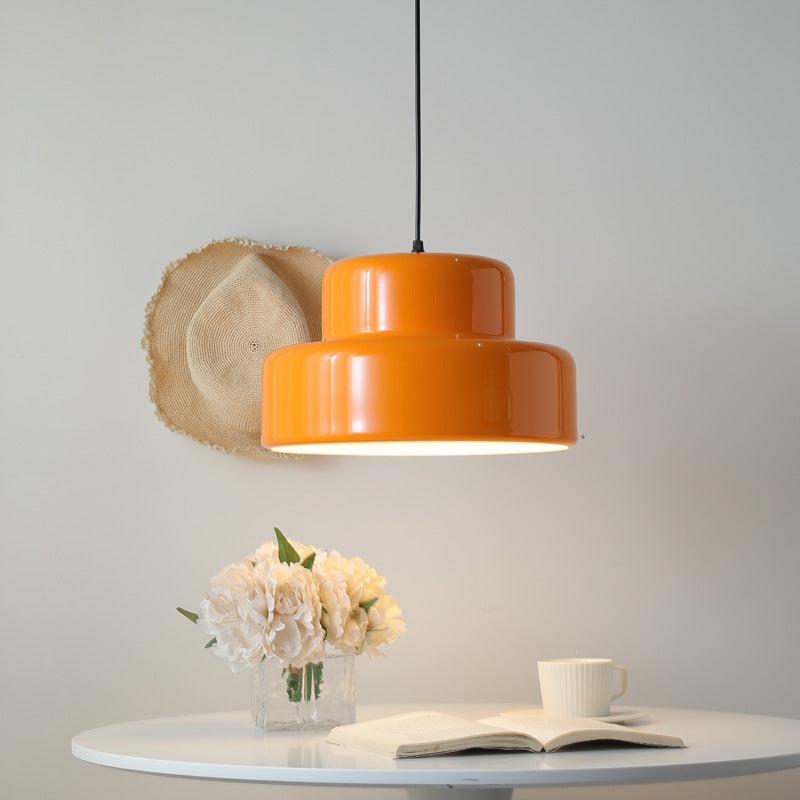 Lámpara de techo Bauhaus en vibrante color naranja italiano