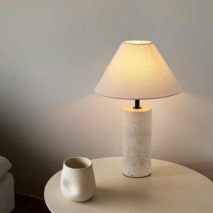 Lorie Marble et Lin en Lampe de Table Élégante