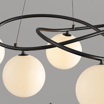 Kronleuchter im Retro-Design im skandinavischen Stil in Schwarz