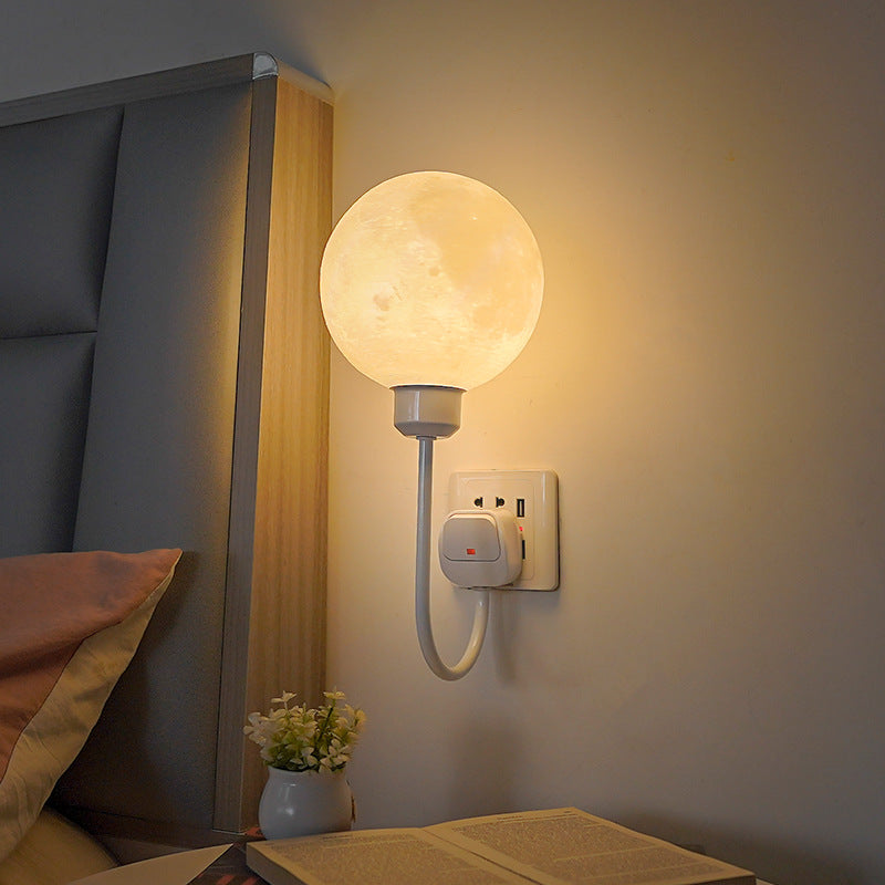 Lámpara de Pared con Luna de encendido y apagado Plug-in