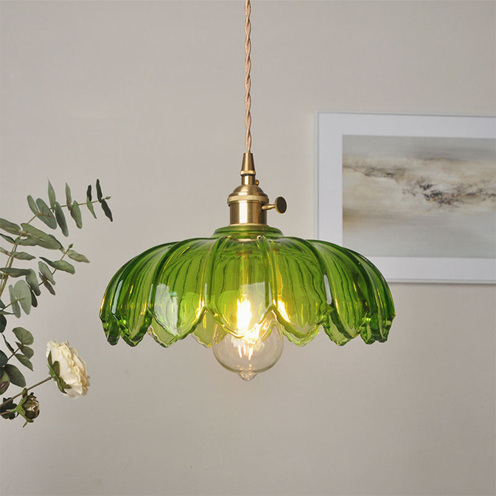 Elegantes Glasblumen-Anhänger-Licht für stilvolle Beleuchtung