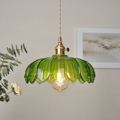 Elegantes Glasblumen-Anhänger-Licht für stilvolle Beleuchtung