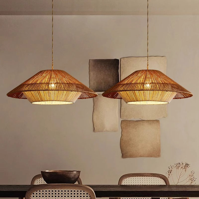 Handwoven Bamboo Pendant Light
