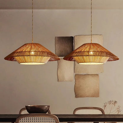 Handwoven Bamboo Pendant Light