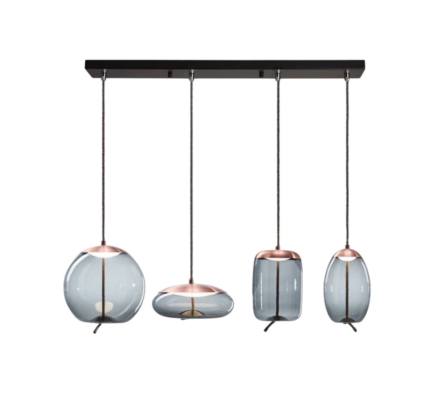 Lustre suspendu Hempoire en or rose pour une ambiance élégante et chaleureuse