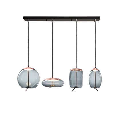 Lustre suspendu Hempoire en or rose pour une ambiance élégante et chaleureuse