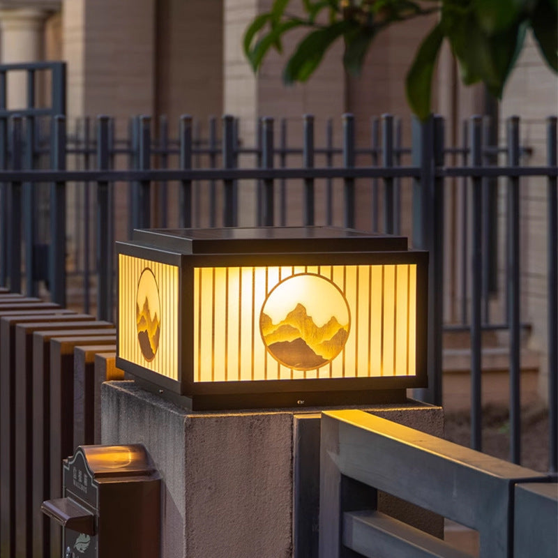 Lampa solaire d'extérieur pour poteau - Éclairage LED efficace et écologique