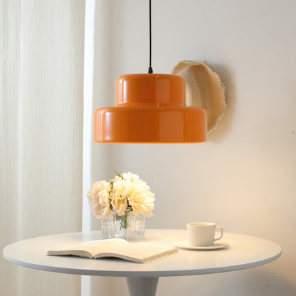Lámpara de techo Bauhaus en vibrante color naranja italiano