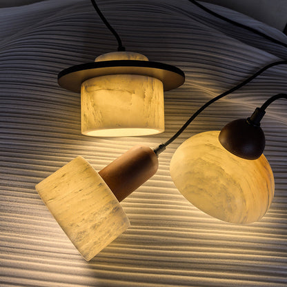 Lustre en marbre alabastre élégant pour une ambiance raffinée