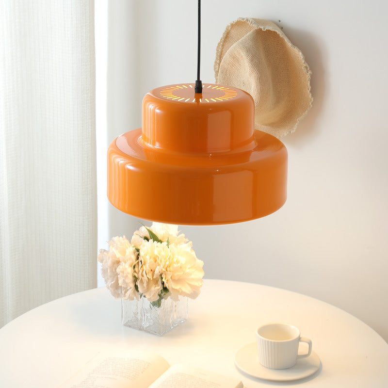 Lámpara de techo Bauhaus en vibrante color naranja italiano