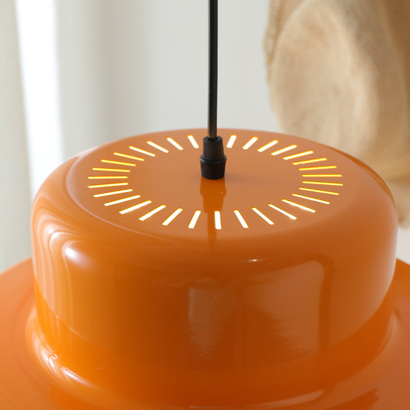 Lámpara de techo Bauhaus en vibrante color naranja italiano