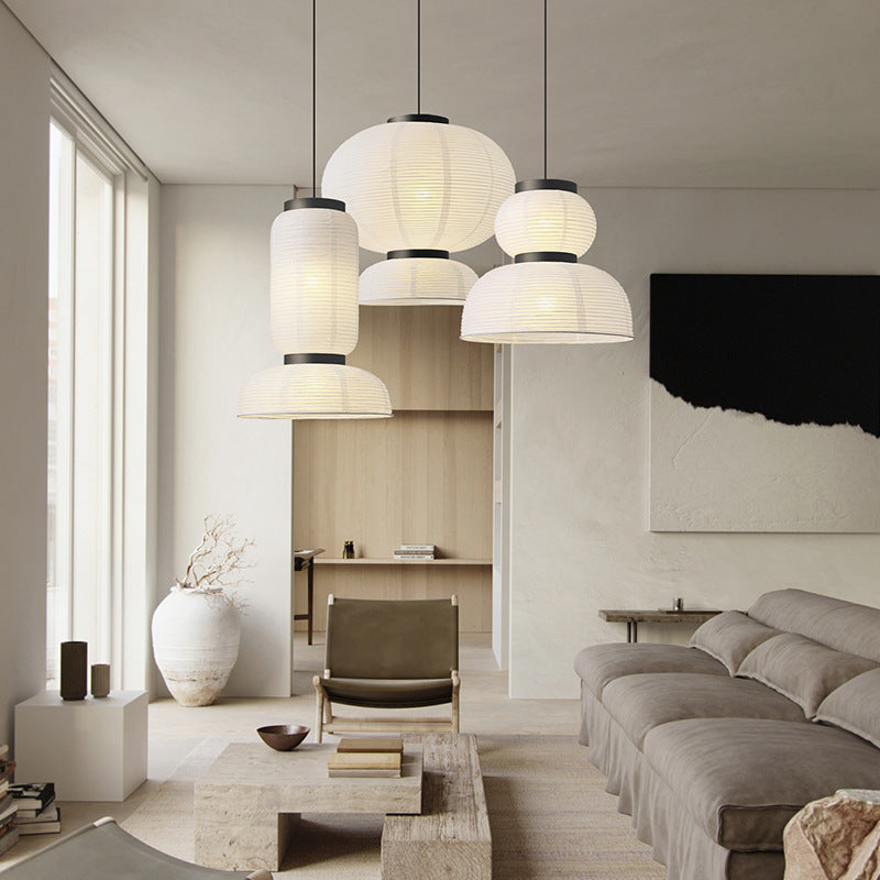 Élégante lampe suspendue Wabi Sabi japonaise