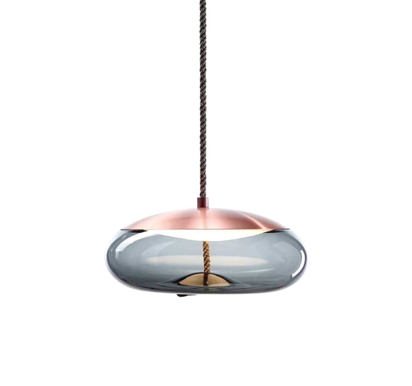 Lustre suspendu Hempoire en or rose pour une ambiance élégante et chaleureuse