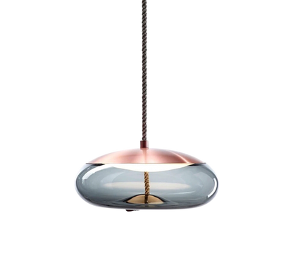 Lustre suspendu Hempoire en or rose pour une ambiance élégante et chaleureuse