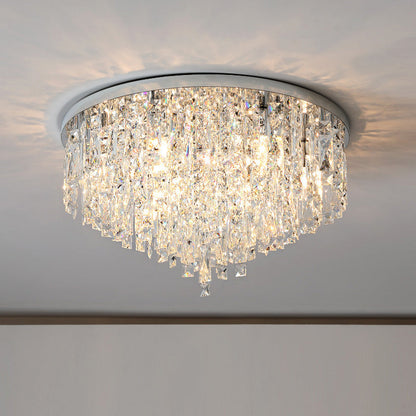 Gleaming Crystal Ceiling Chandelier — Elegant Sparkle for Luxurious Spaces