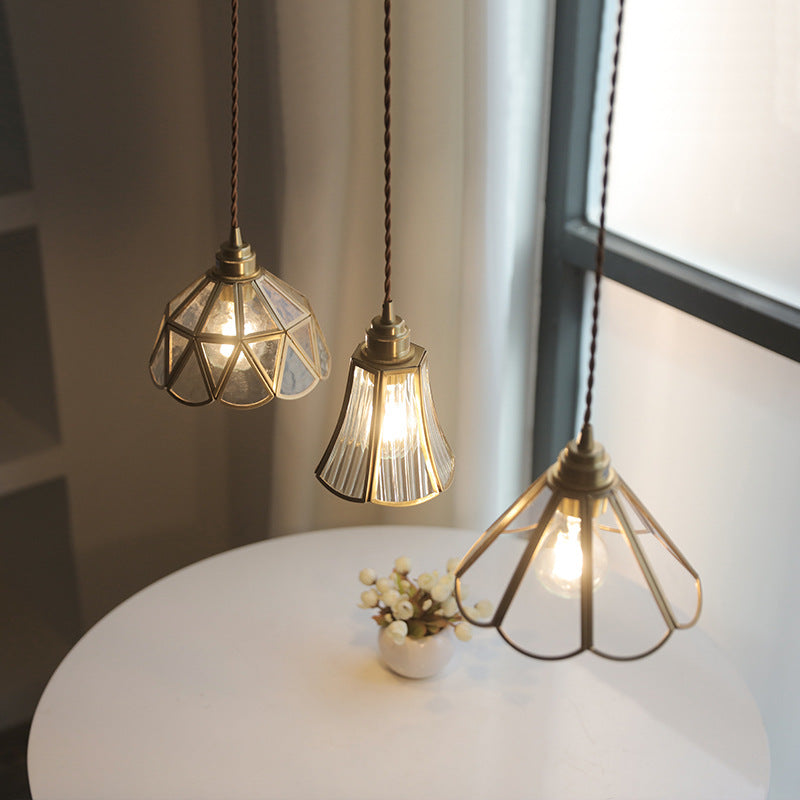 Elegant Vintage Glass Pendant Light Fixture