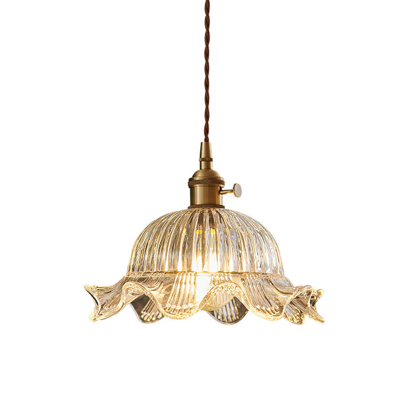 Lustre Vintage Clair avec Pendentif Élégant