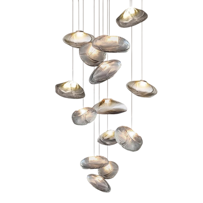 Lustre en Verre Nordique pour Villa - Élégance Scandinave