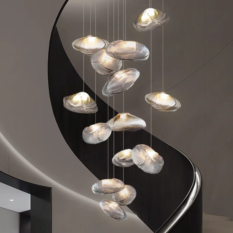 Lustre en Verre Nordique pour Villa - Élégance Scandinave